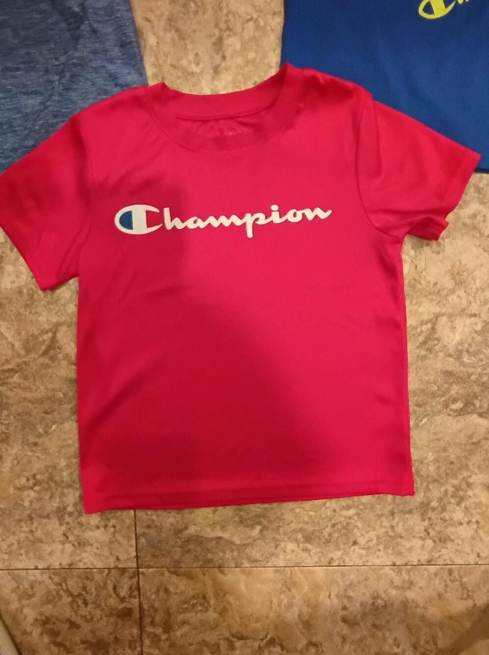 Champion Hot Pink Script Logo Tee